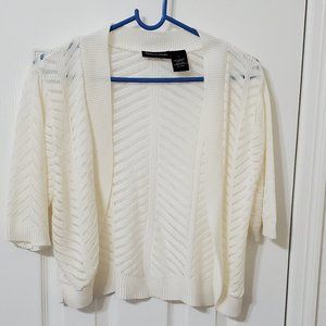 White Crop Shrug
